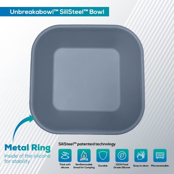 BraveJusticeKidsCo. | SiliSteel UnBreakabowl Silicone Bowl with Steel Rim