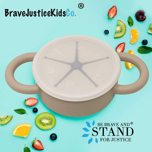 BraveJusticeKidsCo. | Snack Attack and Snack Attack II Universal Replacement Lid | 2 pack | Collapsible Snack Cup