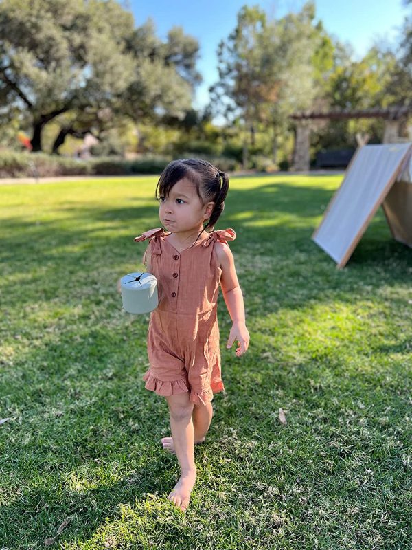 BraveJusticeKidsCo. | SiliSnacker Snack Cup | Silicone Snack Container | Toddler and Baby Snack Catcher